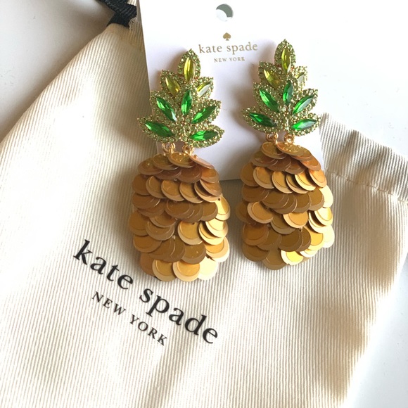 Kate spade by the pool pineapple statement earring - Picture 6 of 8